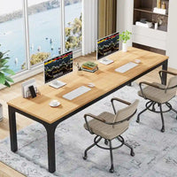Bureau d'ordinateur extra-long de 78,7 pouces, bureau 2 personnes, grande table d'écriture