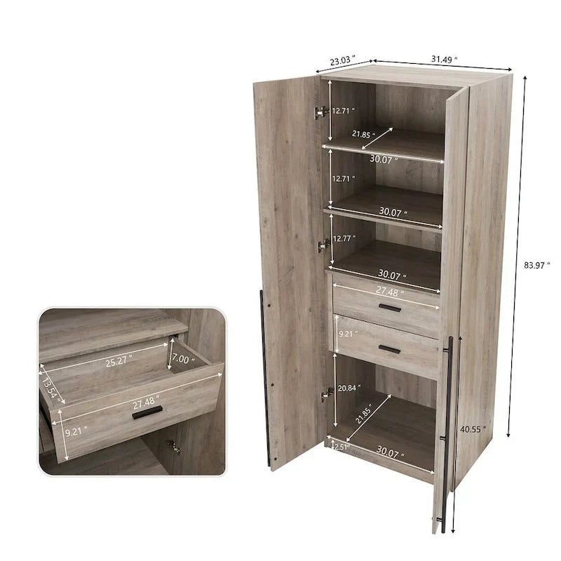 Garde-robe penderie autoportante Manhattan Comfort Lee Modern 1.0
