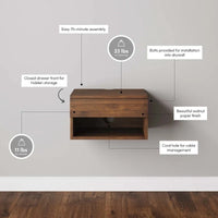 Table de chevet flottante moderne
