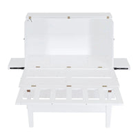 Lit escamotable format double avec bureau et port USB