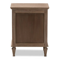 Table de chevet rustique en bois à 3 tiroirs par Baxton Studio