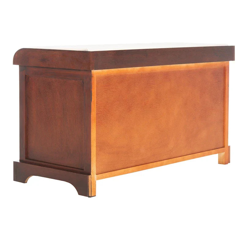 SAFAVIEH Euphemia Banc de rangement tressé marron - 33,5 x 16,1 x 19,9 - 34Lx16Px20H
