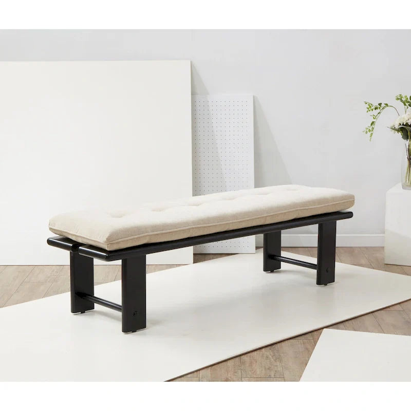 Banc coussin moderne Rasema SAFAVIEH Couture - 154,4 cm L x 48 cm P x 46 cm H - 61Lx19Px18H