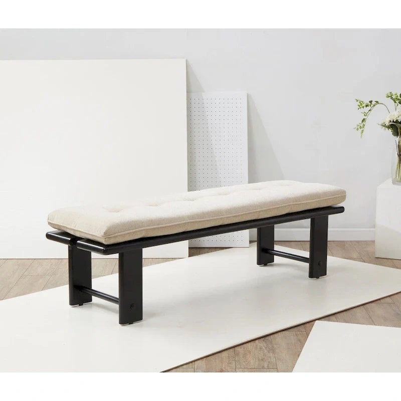 Banc coussin moderne Rasema SAFAVIEH Couture - 154,4 cm L x 48 cm P x 46 cm H - 61Lx19Px18H