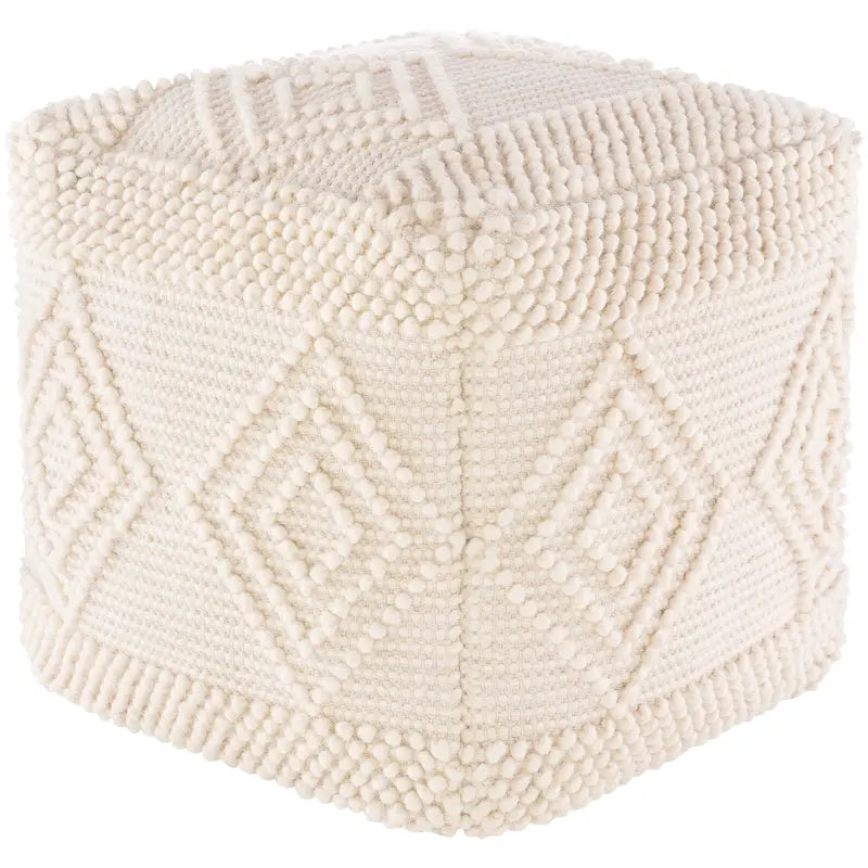Pouf Freya Bohème Tressé Cube 45 cm