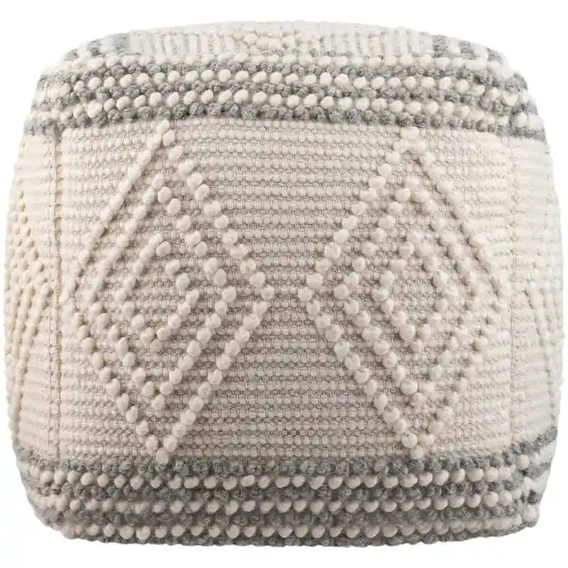 Pouf Freya Bohème Tressé Cube 45 cm