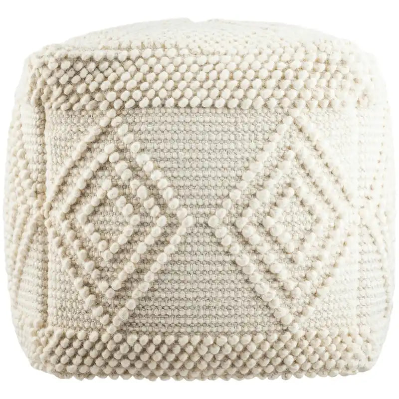 Pouf Freya Bohème Tressé Cube 45 cm