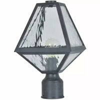 Crystorama Lighting Glacier Lampadaire 1 lumière Noir charbon de bois
