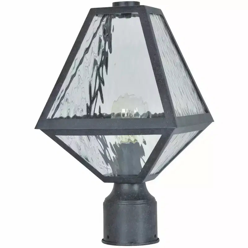 Crystorama Lighting Glacier Lampadaire 1 lumière Noir charbon de bois
