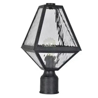 Crystorama Lighting Glacier Lampadaire 1 lumière Noir charbon de bois