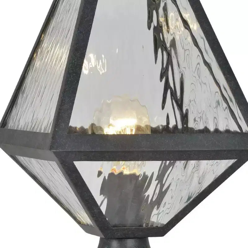 Crystorama Lighting Glacier Lampadaire 1 lumière Noir charbon de bois