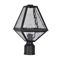 Crystorama Lighting Glacier Lampadaire 1 lumière Noir charbon de bois