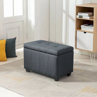 Banc de rangement Porthos Home Vivi en tissu à couvercle basculant