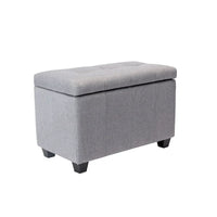 Banc de rangement Porthos Home Vivi en tissu à couvercle basculant