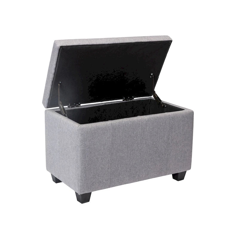 Banc de rangement Porthos Home Vivi en tissu à couvercle basculant