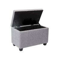 Banc de rangement Porthos Home Vivi en tissu à couvercle basculant