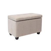 Banc de rangement Porthos Home Vivi en tissu à couvercle basculant