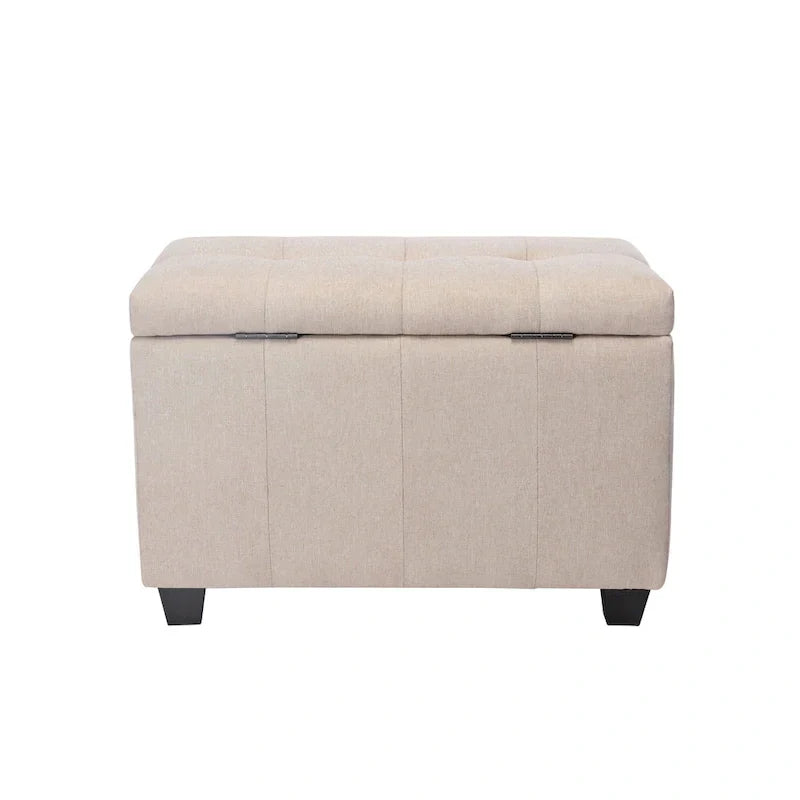 Banc de rangement Porthos Home Vivi en tissu à couvercle basculant