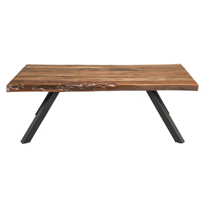 Table basse rectangulaire Reese Live Edge en acacia naturel