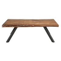 Table basse rectangulaire Reese Live Edge en acacia naturel