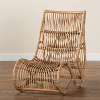 Genera Fauteuil de détente bohème moderne en rotin naturel
