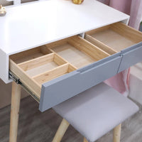 Ensemble de coiffeuse de chambre moderne avec miroir à luminosité réglable