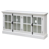 Console multimédia Coventry chêne blanc 4 portes - 72 x 17 x 36