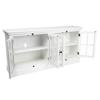 Console multimédia Coventry chêne blanc 4 portes - 72 x 17 x 36