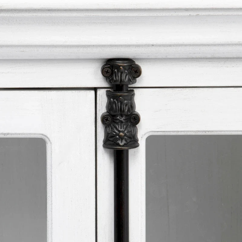 Console multimédia Coventry chêne blanc 4 portes - 72 x 17 x 36