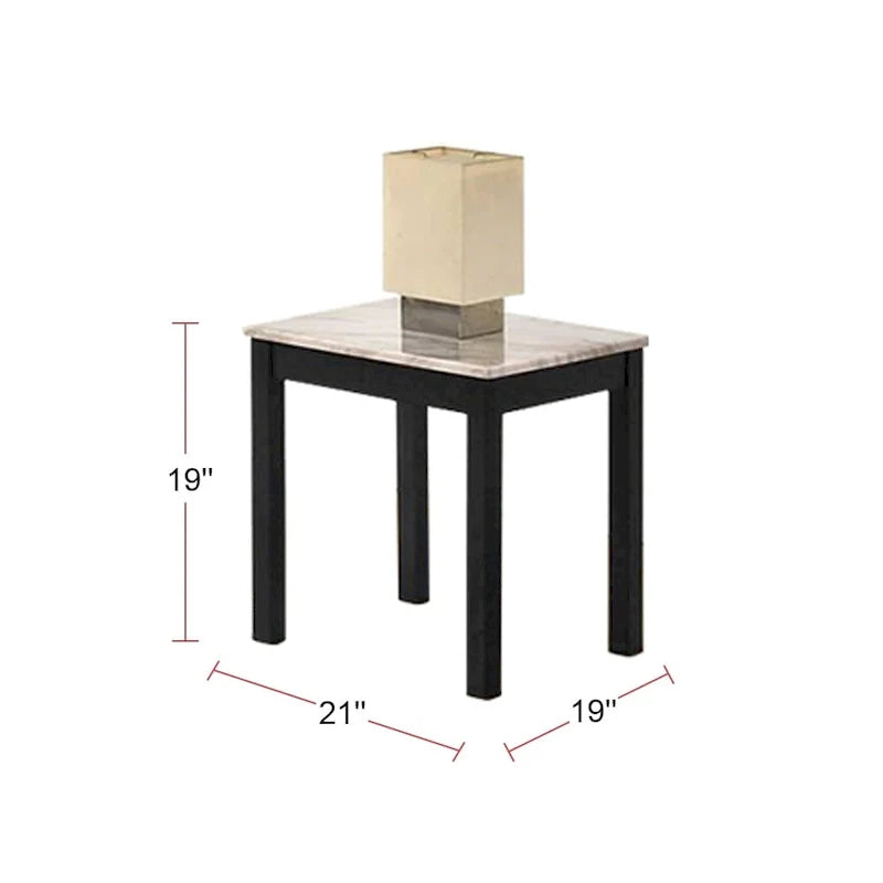 Table basse 3 pièces avec plateau en faux marbre