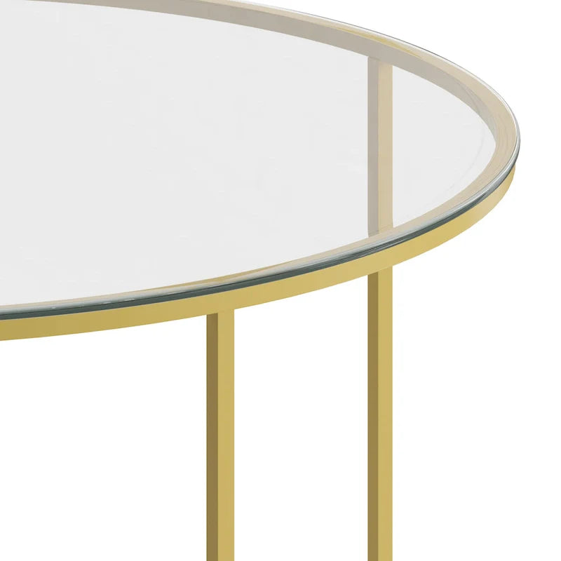 Tables gigognes Sonoma chêne clair avec piètement cantilever en métal
