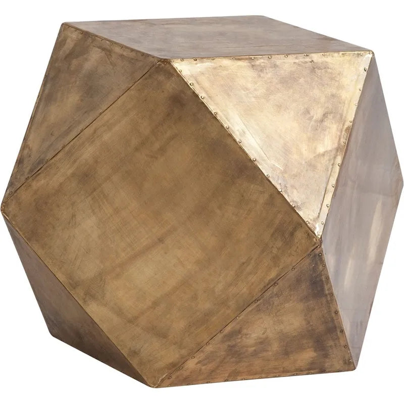 Table d'appoint/de bout hexagonale Exagoni en laiton