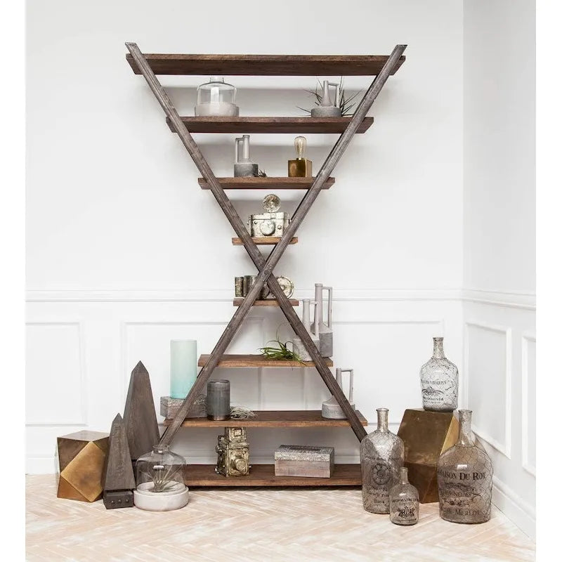 Exagoni table d'appoint hexagonale plaquée laiton