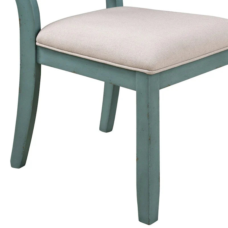 Roundhill Furniture Prato Ensemble de table à manger 5 pièces avec chaises à dossier croisé