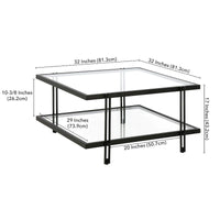 Table basse Inez en acier et verre au design moderne