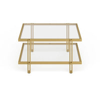 Table basse Inez en acier et verre au design moderne