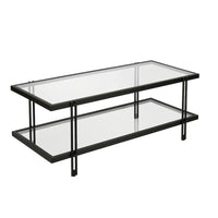 Table basse Inez en acier et verre au design moderne