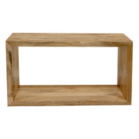 Console buffet Keli 52 pouces en bois de manguier, cube ouvert, 1 étagère