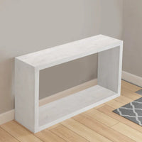 Console buffet Keli 52 pouces en bois de manguier, cube ouvert, 1 étagère