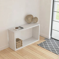Console buffet Keli 52 pouces en bois de manguier, cube ouvert, 1 étagère