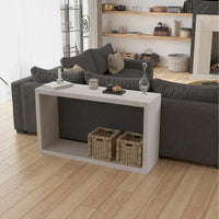 Console buffet Keli 52 pouces en bois de manguier, cube ouvert, 1 étagère