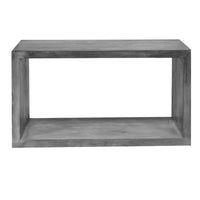 Console buffet Keli 52 pouces en bois de manguier, cube ouvert, 1 étagère