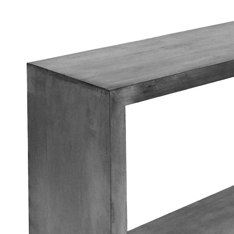 Console buffet Keli 52 pouces en bois de manguier, cube ouvert, 1 étagère