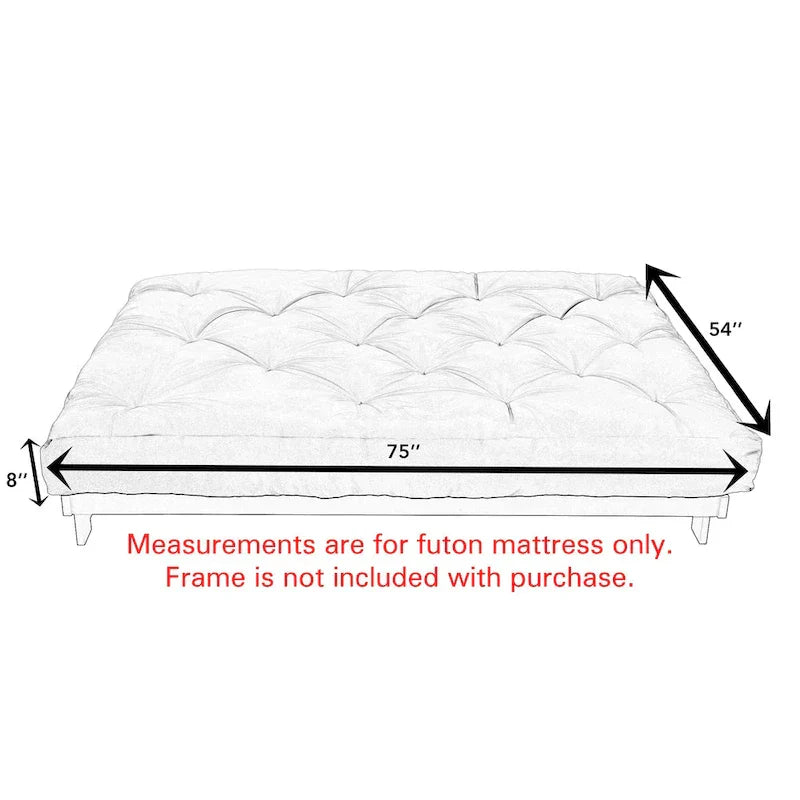 Trupedic Matelas futon de 8 pouces taille Full (matelas uniquement)