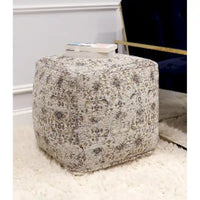 Pasargad Home Grandcanyon pouf premium en coton, taupe