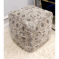 Pasargad Home Grandcanyon pouf premium en coton, taupe
