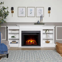 Cheminée électrique Ashton 93 Grand Media blanche de Real Flame