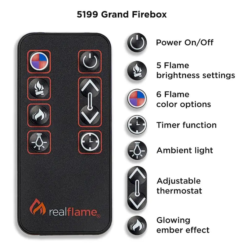 Cheminée électrique Ashton 93 Grand Media blanche de Real Flame