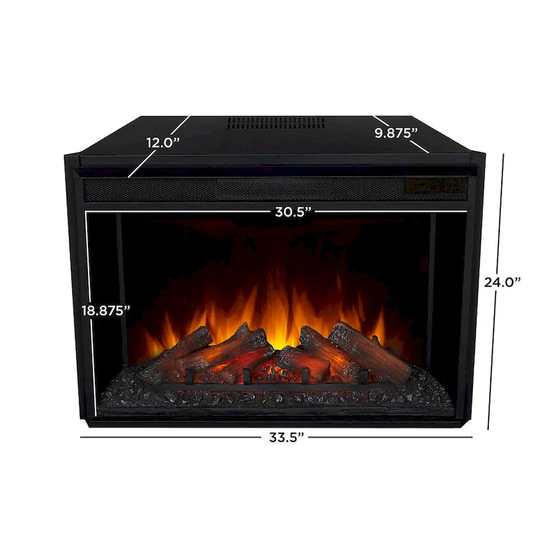 Cheminée électrique Ashton 93 Grand Media blanche de Real Flame