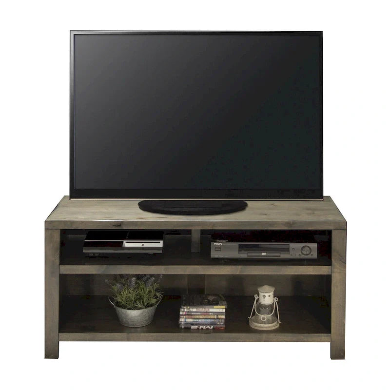 Meuble TV Bridgevine Home Joshua Creek de 48 pouces pour téléviseurs jusqu'à 55 pouces, aucun assemblage requis, finition bois de grange